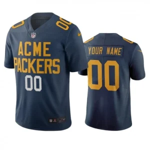 Maillot Green Bay Packers Custom Navy City Edition Vapor Limited - Homme