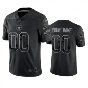 Maillot Las Vegas Raiders Custom Noir Reflective Limited - Homme