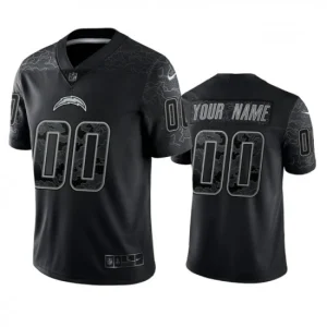 Maillot Los Angeles Chargers Custom Noir Reflective Limited - Homme