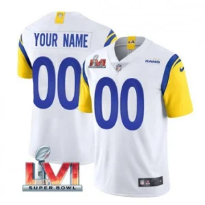 Maillot Los Angeles Rams Custom Blanc 2022 Super Bowl LVI Vapor Limited - Homme