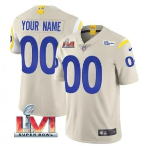 Maillot Los Angeles Rams Custom Bone 2022 Super Bowl LVI Vapor Limited - Homme