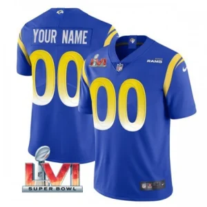 Maillot Los Angeles Rams Custom Royal 2022 Super Bowl LVI Vapor Limited - Homme