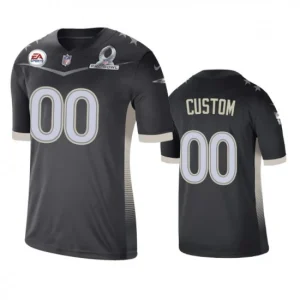 Maillot New England Patriots Custom Game Anthracite 2021 AFC Pro Bowl - Homme