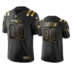 Maillot New England Patriots Custom Golden Limited Noir - Homme