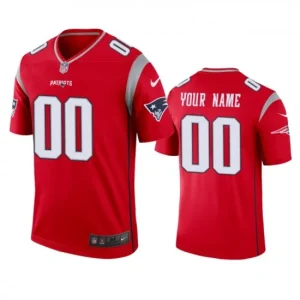 Maillot New England Patriots Custom Rouge Inverted Legend - Homme