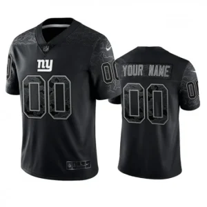 Maillot New York Giants Custom Noir Reflective Limited - Homme