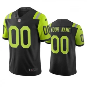 Maillot New York Jets Custom Black Vert City Edition Vapor Limited - Homme