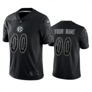 Maillot Pittsburgh Steelers Custom Noir Reflective Limited - Homme