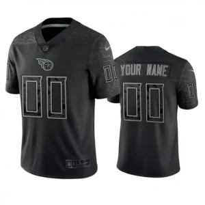 Maillot Tennessee Titans Custom Noir Reflective Limited - Homme