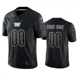 Maillot Washington Commanders Custom Noir Reflective Limited - Homme