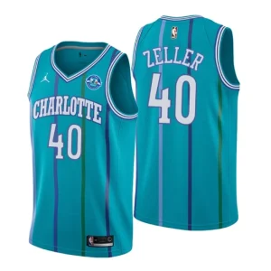 Men Charlotte Hornets 40 Cody Zeller 30th Anniversary Classic Edition Black Swingman Jersey