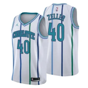 Men Charlotte Hornets 40 Cody Zeller Classic Edition White Swingman Jersey