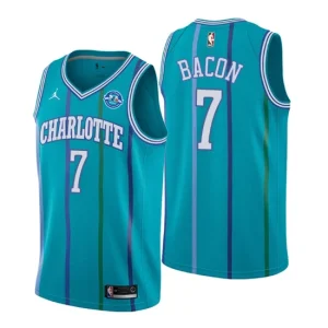 Men Charlotte Hornets 7 Dwayne Bacon 30th Anniversary Classic Edition Black Swingman Jersey