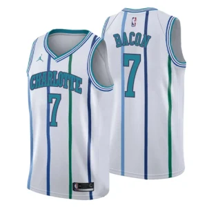 Men Charlotte Hornets 7 Dwayne Bacon Classic Edition White Swingman Jersey