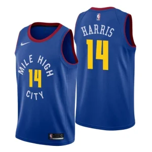 Men Denver Nuggets 14 Gary Harris Statement Blue Swingman Jersey