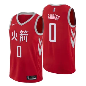 Men Houston Rockets 0 Marquese Chriss City Edition Red Swingman Jersey