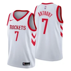 Men Houston Rockets 7 Carmelo Anthony Association White Swingman Jersey