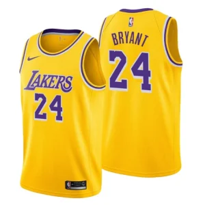 Men Los Angeles Lakers 24 Kobe Bryant Icon Edition Gold Swingman Jersey