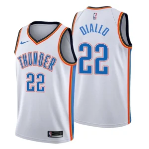 Men Oklahoma City Thunder 22 Hamidou Diallo Association White Swingman Jersey