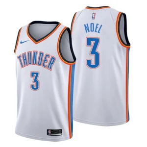 Men Oklahoma City Thunder 3 Nerlens Noel Association White Swingman Jersey