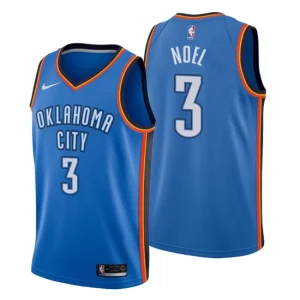 Men Oklahoma City Thunder 3 Nerlens Noel Icon Edition Blue Swingman Jersey