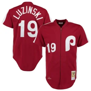 Mens 1979 Philadelphia Phillies Greg Luzinski Mitchell & Ness Maroon Throwback Jersey