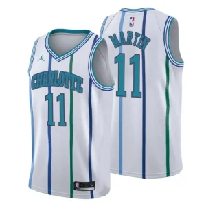 Mens 2019-20 Charlotte Hornets 11 Cody Martin Hardwood Classics White Swingman Jersey