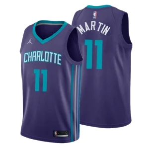 Mens 2019-20 Charlotte Hornets 11 Cody Martin Statement Purple Swingman Jersey