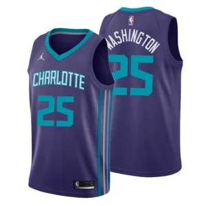 Mens 2019-20 Charlotte Hornets 25 P.J. Washington Statement Purple Swingman Jersey