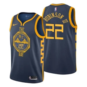 Mens 2019-20 Golden State Warriors 22 Glenn Robinson III City Navy Swingman Jersey