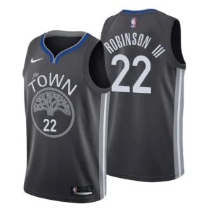 Mens 2019-20 Golden State Warriors 22 Glenn Robinson III Statement Black Swingman Jersey