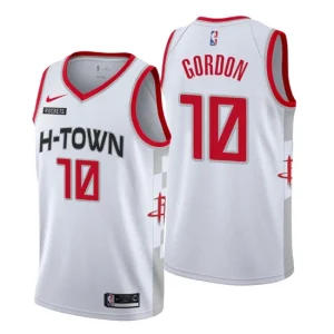 Mens 2019-20 Houston Rockets 10 Eric Gordon City White Swingman Jersey