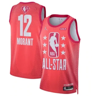 Mens 2022 All-Star 12 Ja Morant Maroon Stitched Basketball Jersey