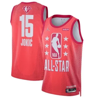 Mens 2022 All-Star 15 Nikola Jokic Maroon Stitched Jersey