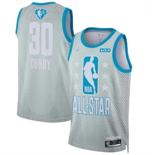 Mens 2022 All-Star 30 Stephen Curry Gray Stitched Basketball Jersey