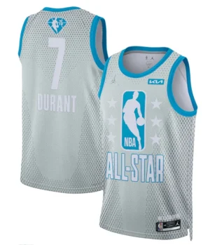 Mens 2022 All-Star 7 Kevin Durant Gray Stitched Basketball Jerseys