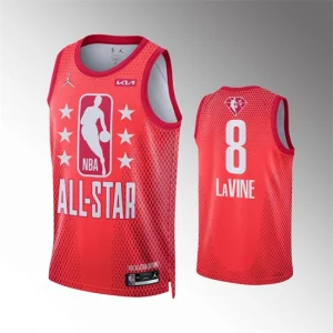 Mens 2022 All-Star 8 Zach LaVine Maroon Stitched Jersey