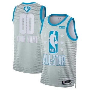 Mens 2022 All-Star Active Player Custom Grey Eastern Conference Gray Stitched Basketball Jersey