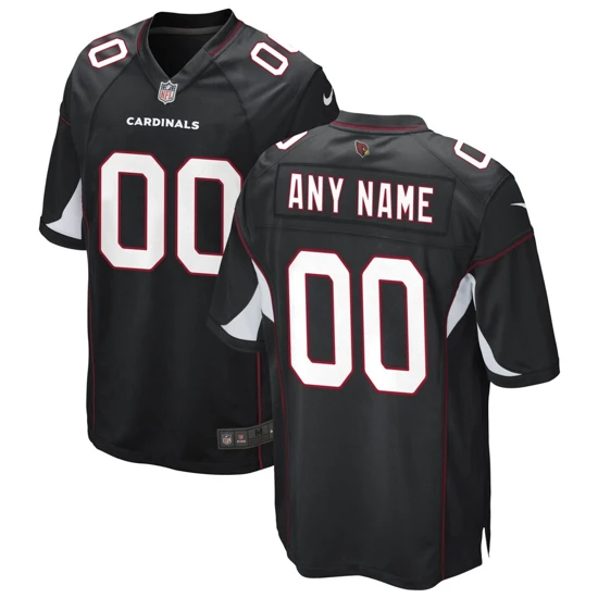 Mens Arizona Cardinals Nike Black Alternate Custom Game Jersey