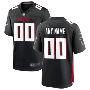 Mens Atlanta Falcons Nike Black Custom Game Jersey