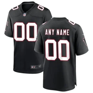 Mens Atlanta Falcons Nike Black Throwback Custom Game Jersey