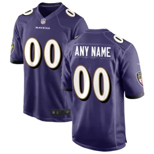 Mens Baltimore Ravens Nike Purple Custom Game Jersey