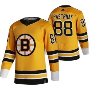 Mens Boston Bruins David Pastrnak 88 2022 Reverse Retro Yellow Authentic