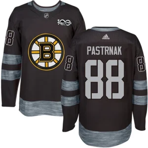 Mens Boston Bruins David Pastrnak 88 Authentic Black 1917-2017 100th Anniversary