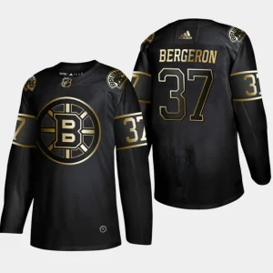 Mens Boston Bruins Patrice Bergeron 37 2019 Golden Edition Authentic Player Black