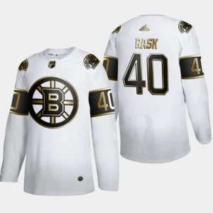 Mens Boston Bruins Tuukka Rask 40 Golden Edition White Authentic