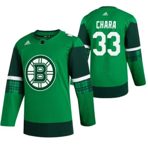 Mens Boston Bruins Zdeno Chara 33 Green 2020 St Paddys Day