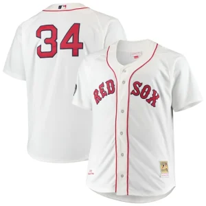 Mens Boston Red Sox David Ortiz Mitchell & Ness White Big & Tall Home Player Jersey