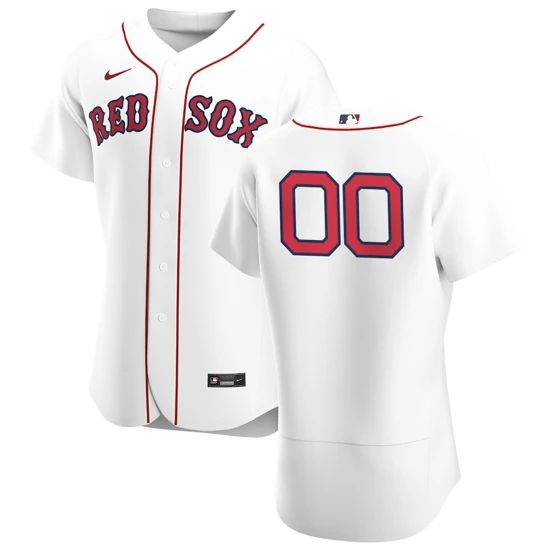 Mens Boston Red Sox Nike White Home Custom Jersey