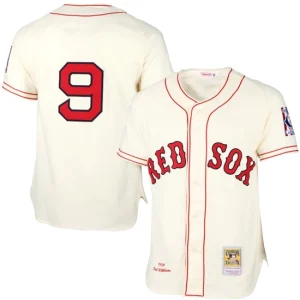 Mens Boston Red Sox Ted Williams Mitchell & Ness Cream MLB Jersey